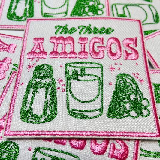 The Three Amigos chenille iron-on patch