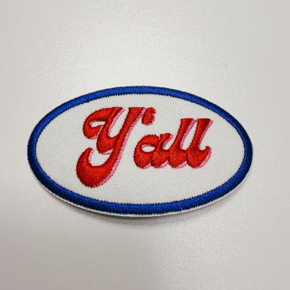 Y'all embroidered iron-on patch, view 6